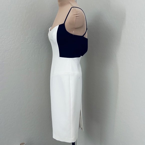 BLACK HALO Parks Colorblock Sleeveless Sheath Dress in Navy Porcelain NEW - Picture 6 of 16